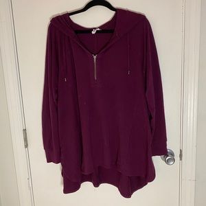 Purple half zip hoodie